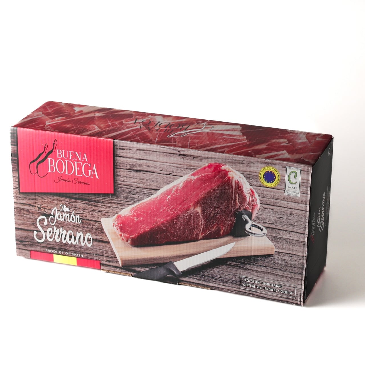 【限定入荷】切りたて熟成生ハムを堪能！ハモンセラーノ ミニ原木（ハムホルダー＆ナイフ付き）