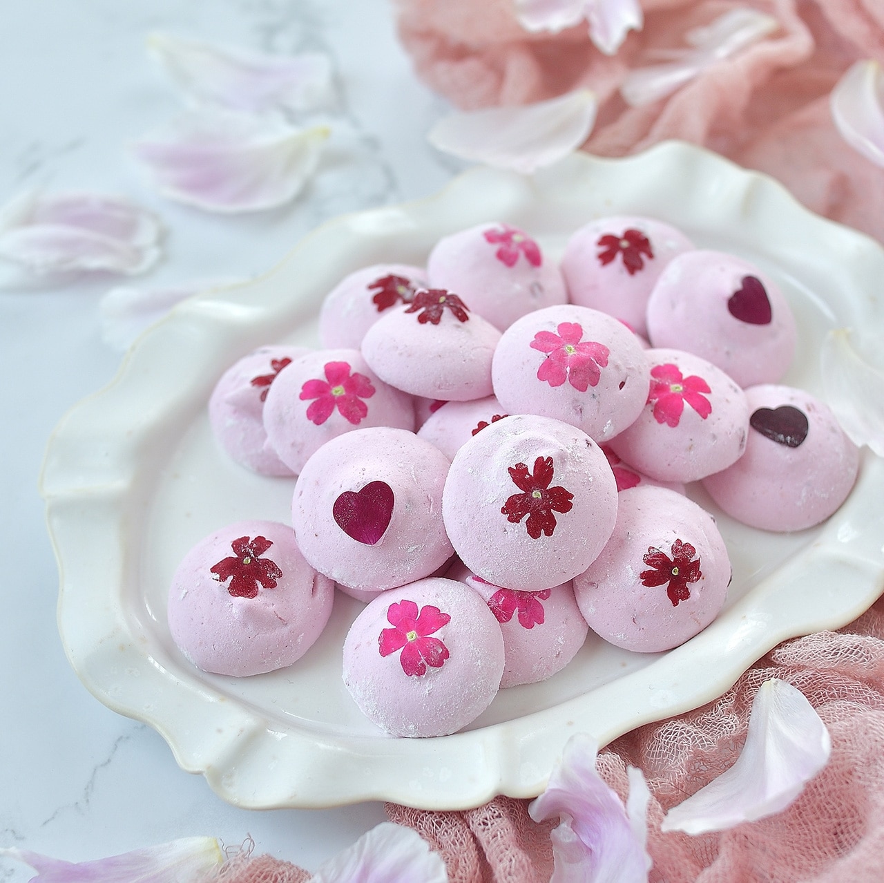 鮮やかピンクバーベナ ドライエディブルフラワー（食用花・押し花）