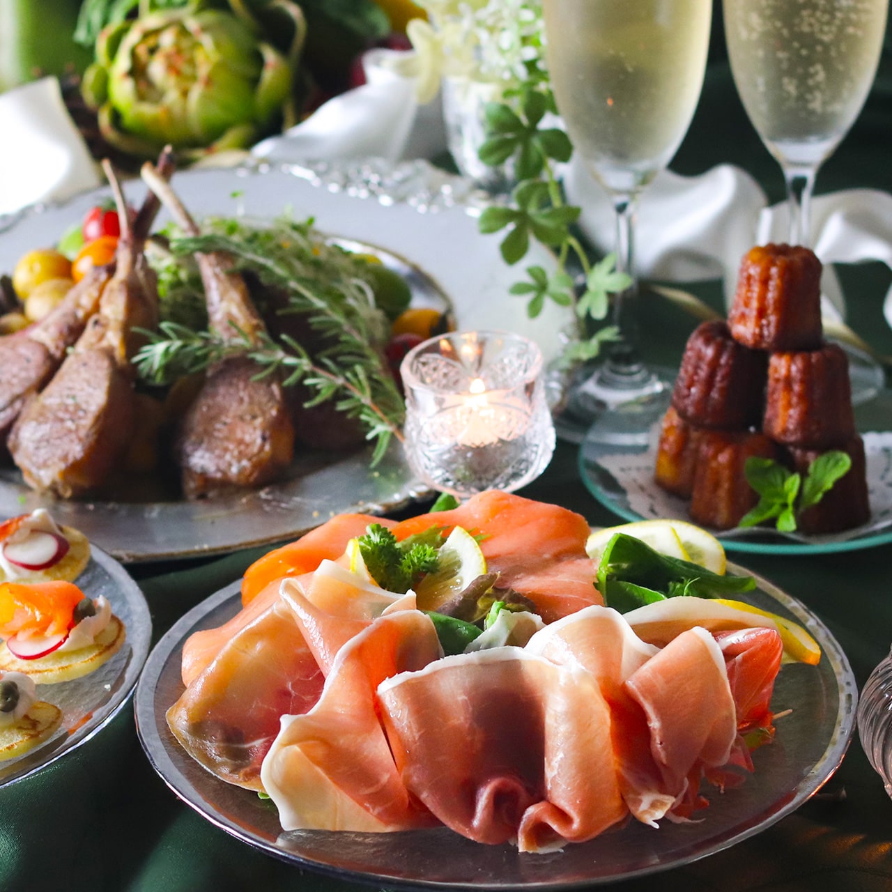 【数量限定】ラムチョップ入り!豪華なクリスマスディナーセット 2025(ベルギー産チョコレートプレゼント付)