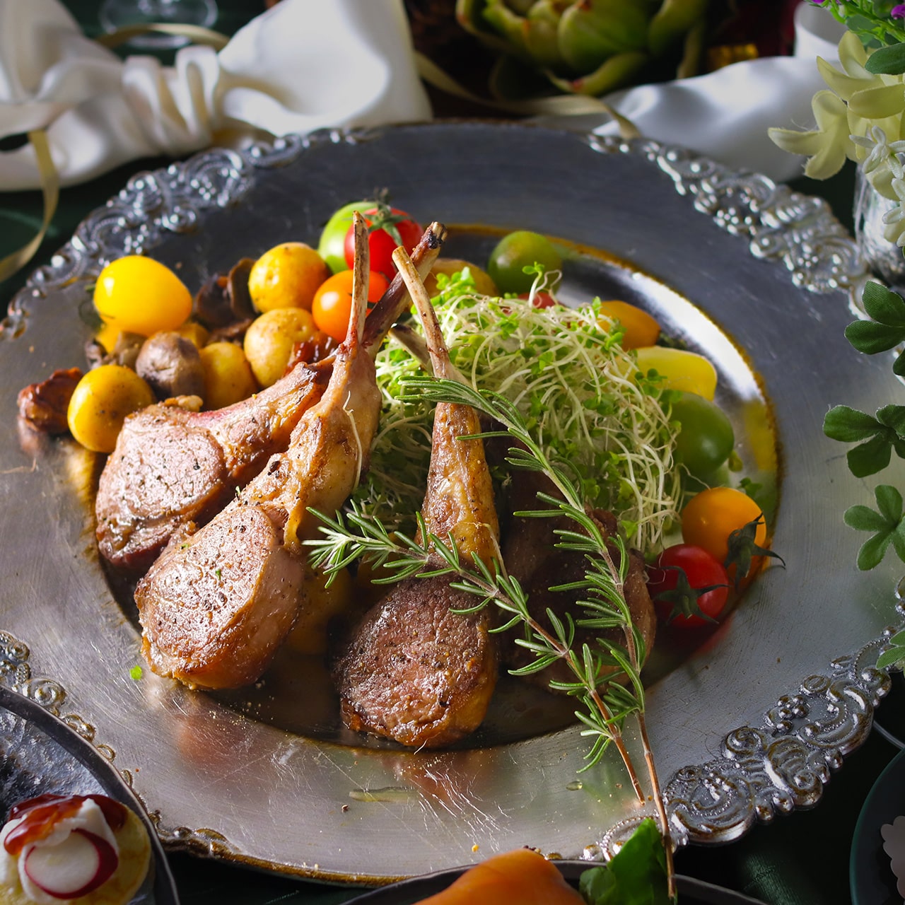 【数量限定】ラムチョップ入り!豪華なクリスマスディナーセット 2025(ベルギー産チョコレートプレゼント付)