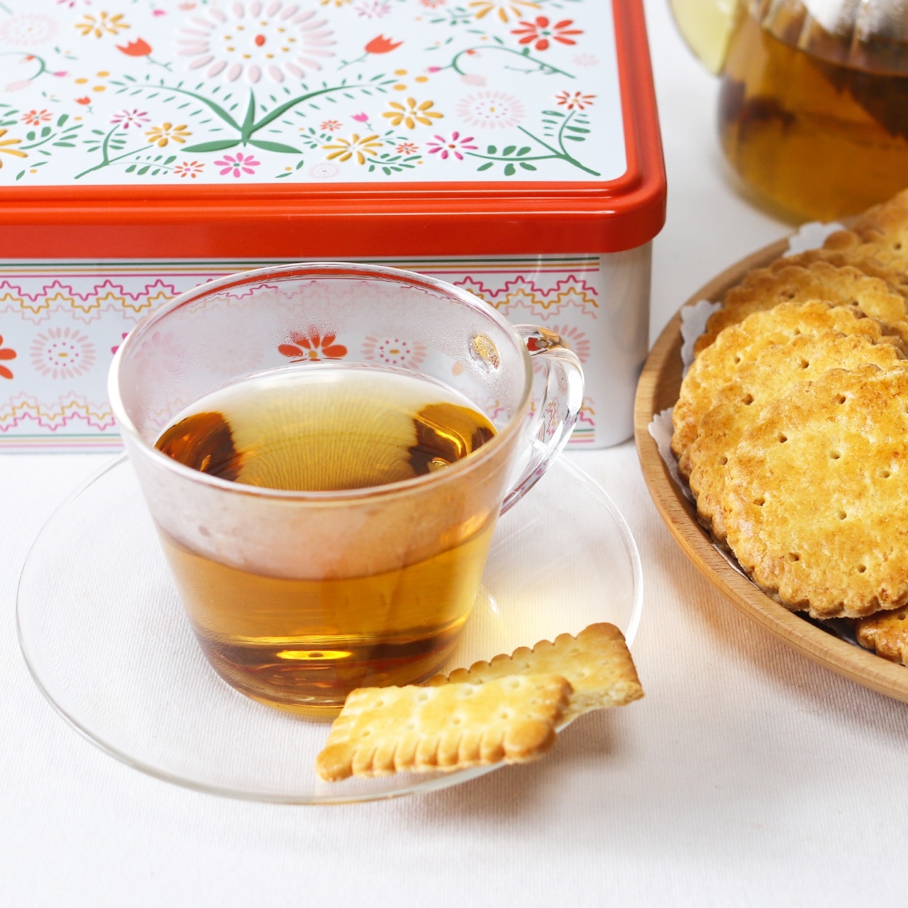 ブルターニュ産 クッキー（ガレット）3種アソート缶（オレンジフラワー）