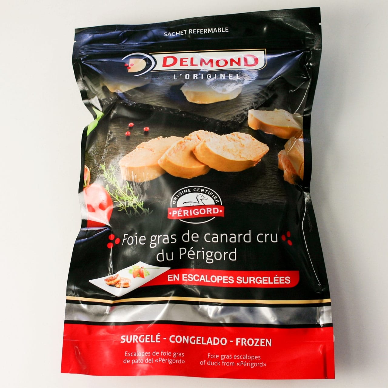【在庫限り】フランス デルモン 鴨のフォアグラ アルミパック 1kg