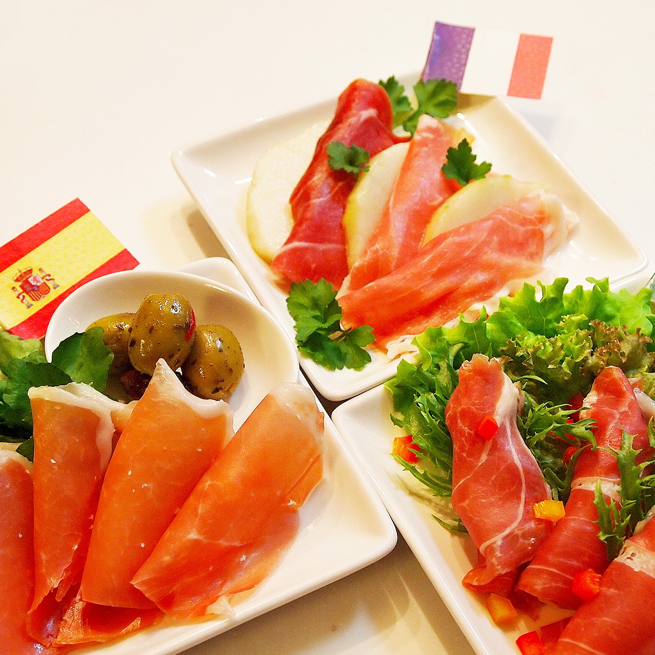 在庫限り】熟成生ハム3種アソート スペイン フランス イタリア 30g×3パック: 生ハム｜上質食品通販サイト｜ダイニングプラス 公式サイト・通販