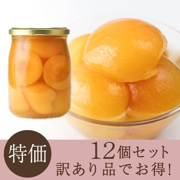 【送料無料・同梱不可・12個】 あんずのシロップ漬け （訳あり品）