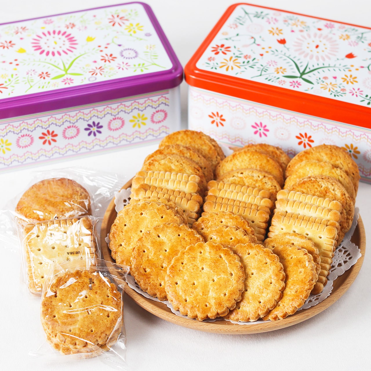 【訳あり】ブルターニュ産 クッキー（ガレット）3種アソート缶