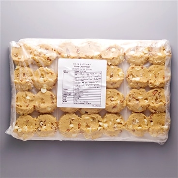 【在庫限り】（業）焼くだけクッキー生地 ホワイトチップピーカン 28枚×8パック