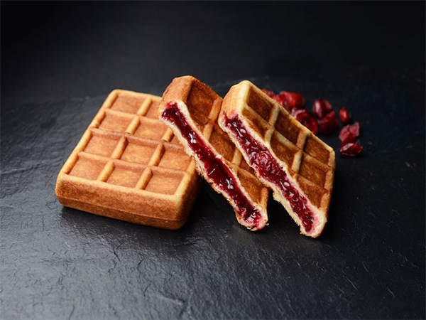 レッドベリー府フィリングのワッフル