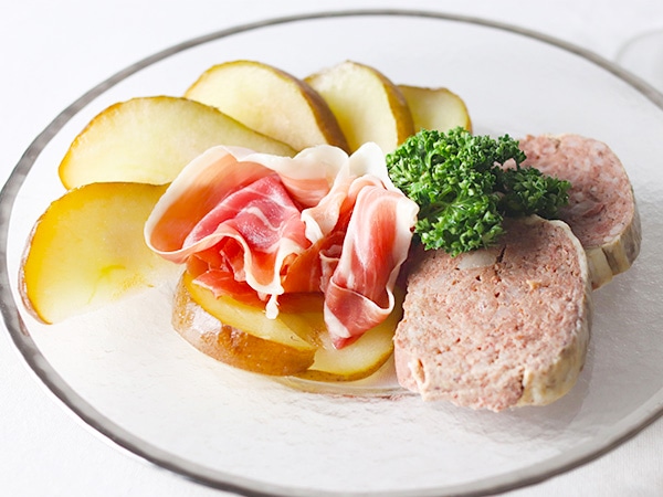 ラフランスと生ハムとパテドカンパ