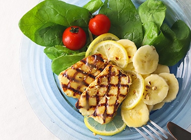 レモンとハチミツで朝食に