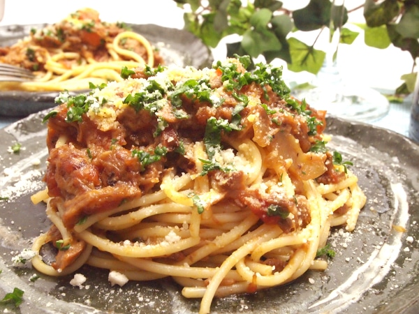 オーソボッコのラグーソースパスタ