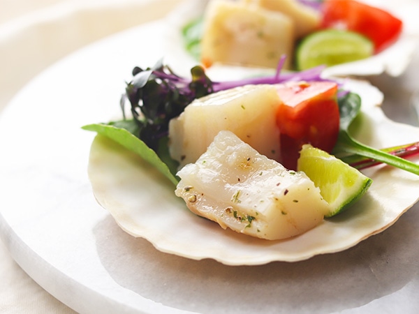 貝殻に黄金ホタテ