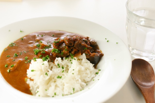 カレーにカポナータを添えて